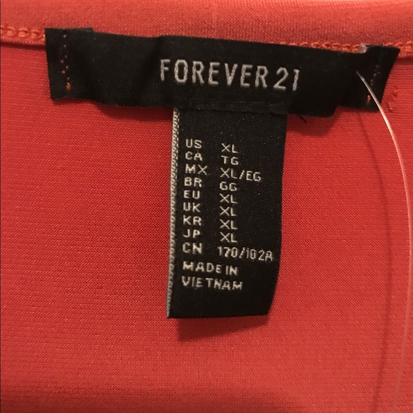 NWT Forever XXI Dark Coral top, size XL - Picture 2 of 3